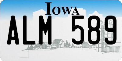 IA license plate ALM589