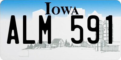 IA license plate ALM591