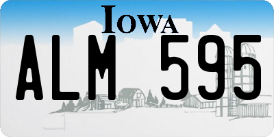 IA license plate ALM595