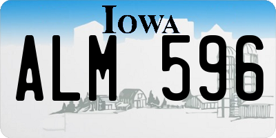 IA license plate ALM596