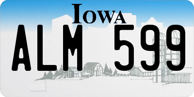 IA license plate ALM599