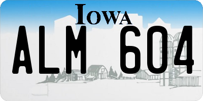 IA license plate ALM604