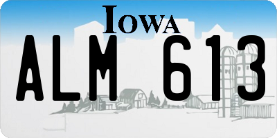 IA license plate ALM613