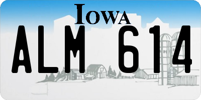 IA license plate ALM614