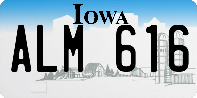 IA license plate ALM616