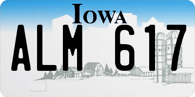 IA license plate ALM617