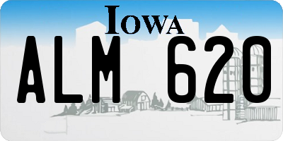 IA license plate ALM620