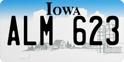 IA license plate ALM623
