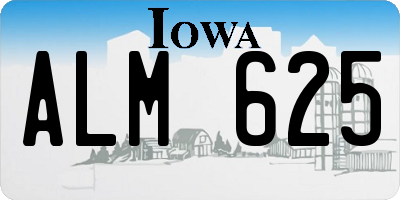 IA license plate ALM625