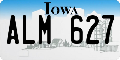 IA license plate ALM627