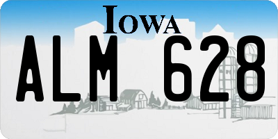IA license plate ALM628