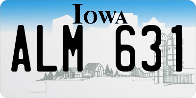 IA license plate ALM631