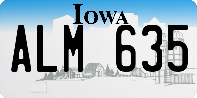 IA license plate ALM635