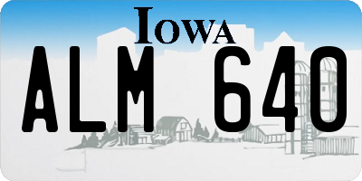 IA license plate ALM640