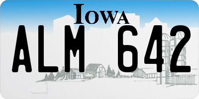 IA license plate ALM642