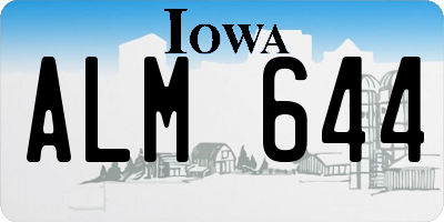 IA license plate ALM644