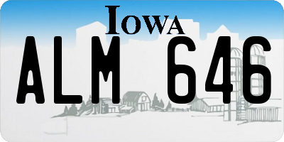 IA license plate ALM646