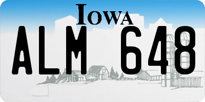IA license plate ALM648