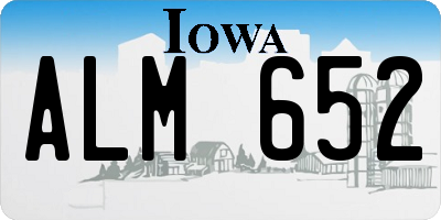 IA license plate ALM652