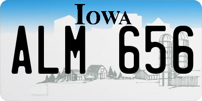 IA license plate ALM656