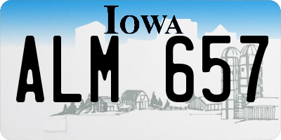 IA license plate ALM657