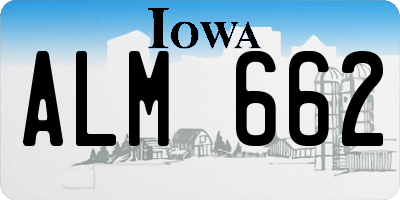 IA license plate ALM662