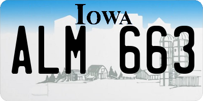 IA license plate ALM663