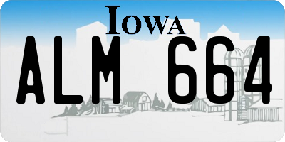 IA license plate ALM664
