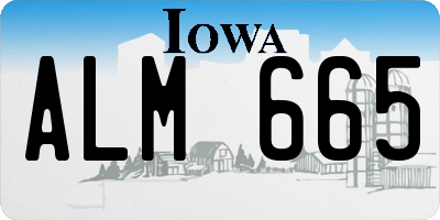 IA license plate ALM665