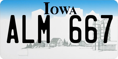 IA license plate ALM667