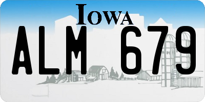 IA license plate ALM679