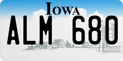 IA license plate ALM680