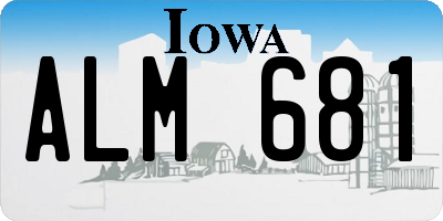 IA license plate ALM681