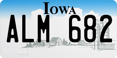 IA license plate ALM682