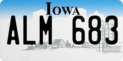 IA license plate ALM683