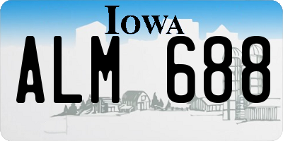 IA license plate ALM688