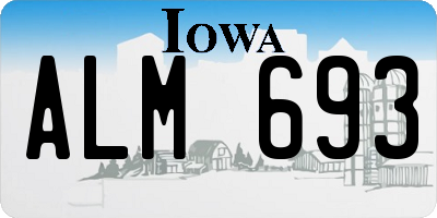 IA license plate ALM693