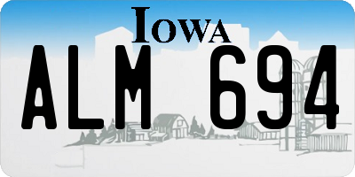 IA license plate ALM694