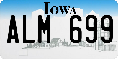IA license plate ALM699
