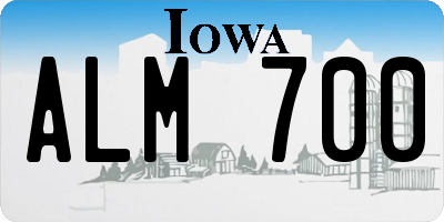 IA license plate ALM700