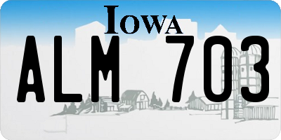 IA license plate ALM703