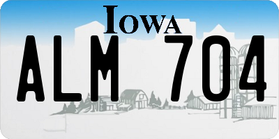IA license plate ALM704