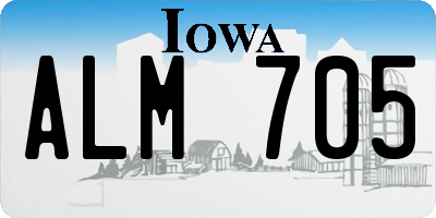 IA license plate ALM705