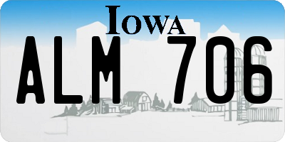 IA license plate ALM706