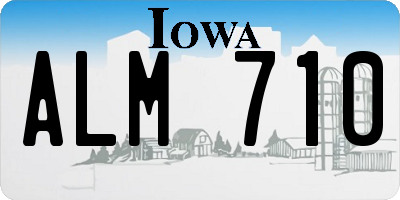 IA license plate ALM710