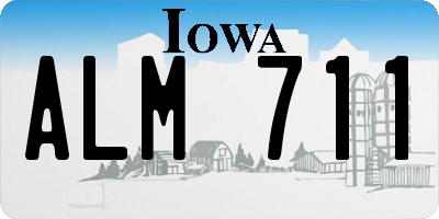 IA license plate ALM711