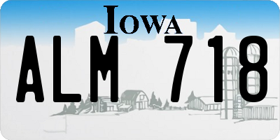 IA license plate ALM718
