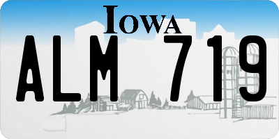 IA license plate ALM719