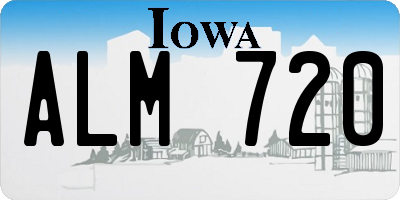 IA license plate ALM720