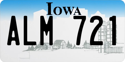 IA license plate ALM721